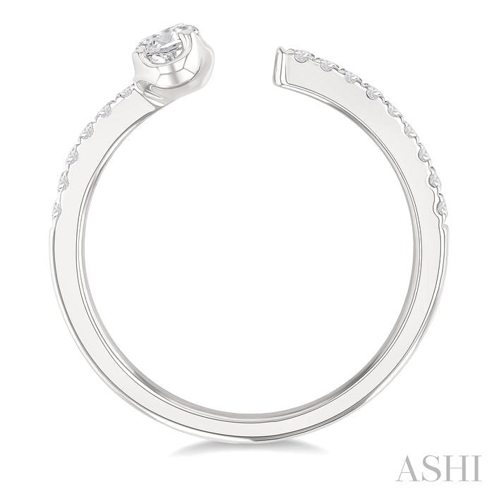 ASHI Oval Shape Diamond Fashion Open Ring 377F4PPFGWG-OV