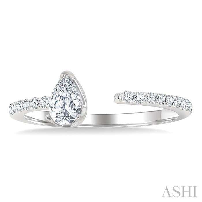 ASHI Pear Shape Diamond Fashion Open Ring 377F4PPFGWG-PR
