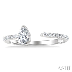 ASHI Pear Shape Diamond Fashion Open Ring 377F4PPFGWG-PR