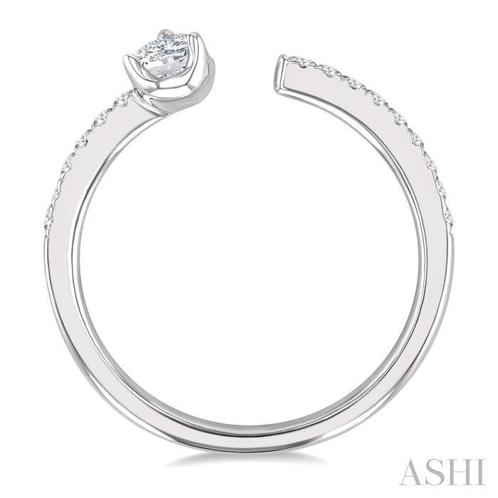 ASHI Pear Shape Diamond Fashion Open Ring 377F4PPFGWG-PR