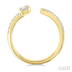 ASHI Emerald Shape Diamond Fashion Open Ring 377F4PPFGYG-OC