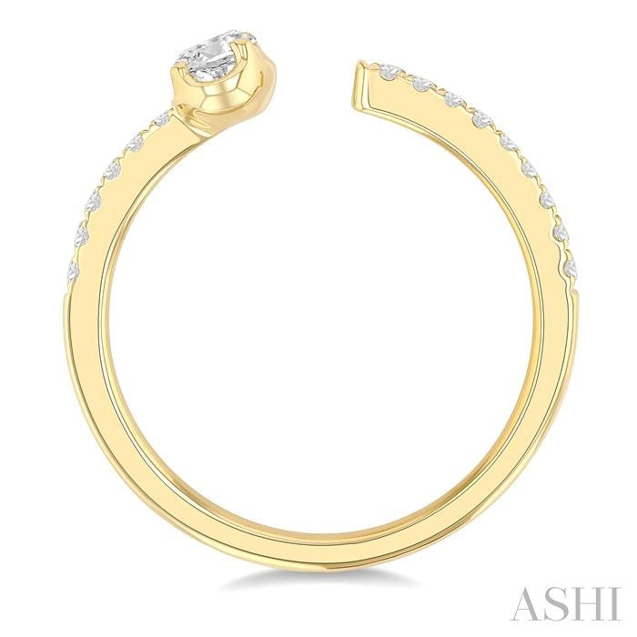 ASHI Oval Shape Diamond Fashion Open Ring 377F4PPFGYG-OV