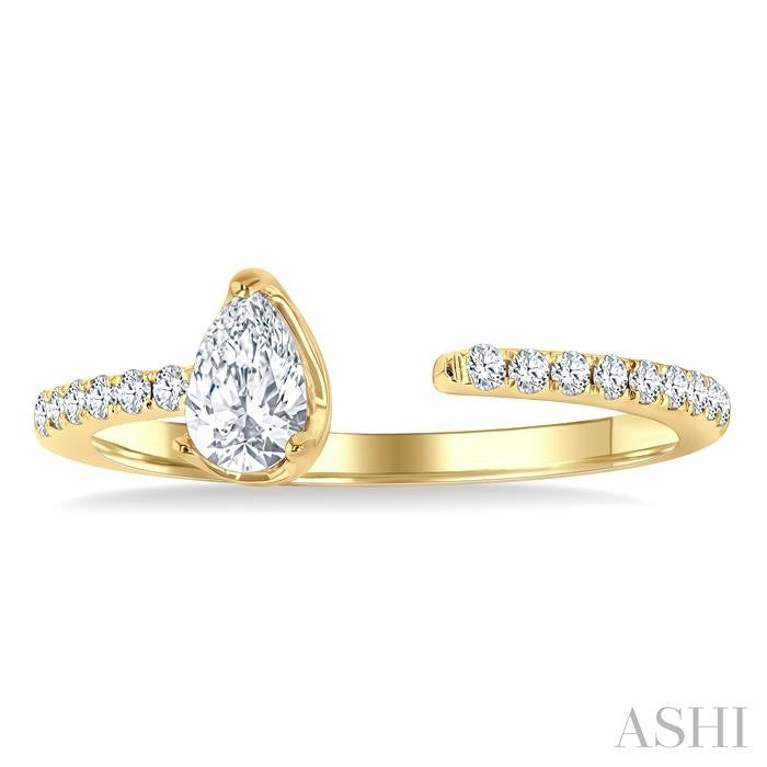 ASHI Pear Shape Diamond Fashion Open Ring 377F4PPFGYG-PR