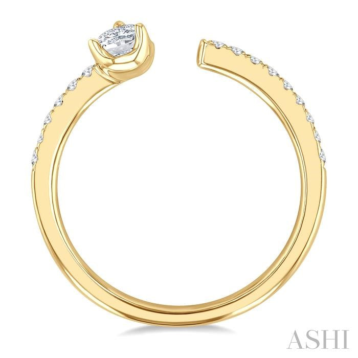ASHI Pear Shape Diamond Fashion Open Ring 377F4PPFGYG-PR