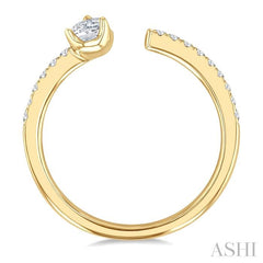 ASHI Pear Shape Diamond Fashion Open Ring 377F4PPFGYG-PR