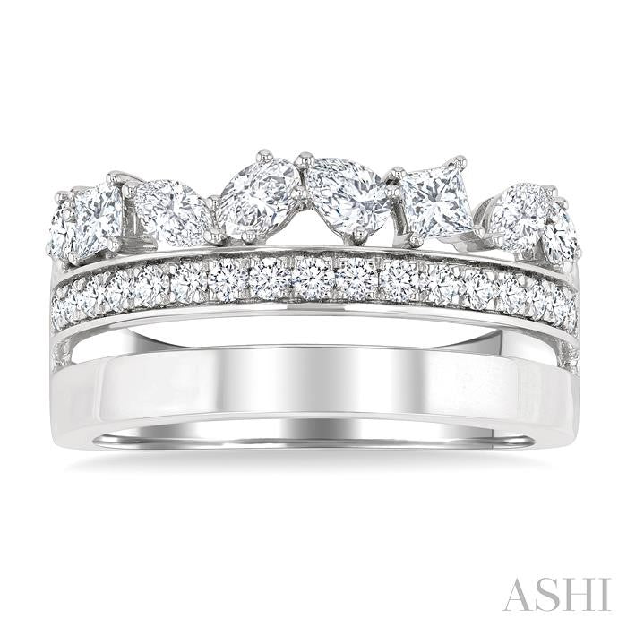 ASHI Mixed Shape Diamond Fashion Wide Band 377J0PPFGWG-1.15