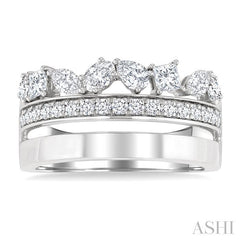 ASHI Mixed Shape Diamond Fashion Wide Band 377J0PPFGWG-1.15