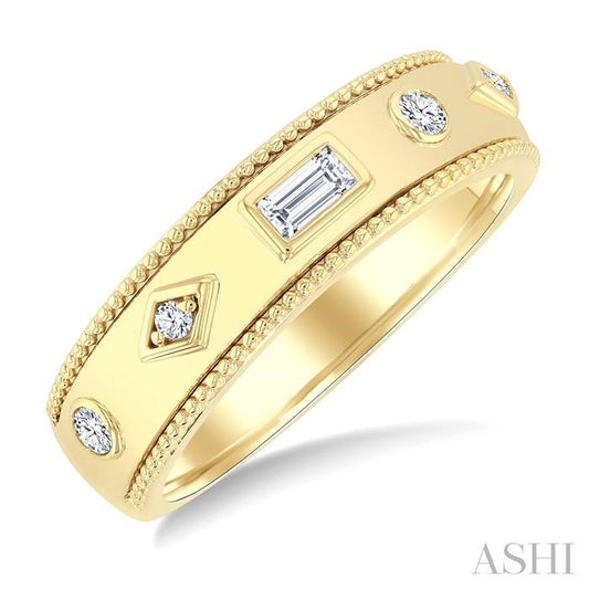 ASHI Mixed Shape Bezel Set Diamond Fashion Band 377W8PPFGYG