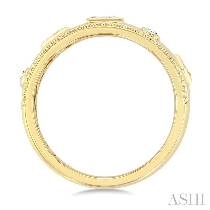 ASHI Mixed Shape Bezel Set Diamond Fashion Band 377W8PPFGYG
