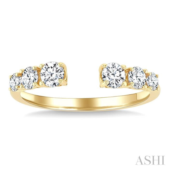 ASHI Graduated Diamond Fashion Open Ring 377X3PPFGYG