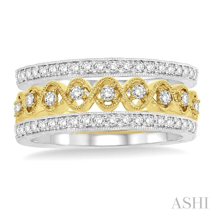 ASHI Stackable Diamond Band Set 37823PPFVWY-BS