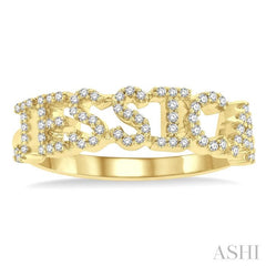 ASHI Block 'JESSICA' Diamond Name Ring 378D6PPTSYG