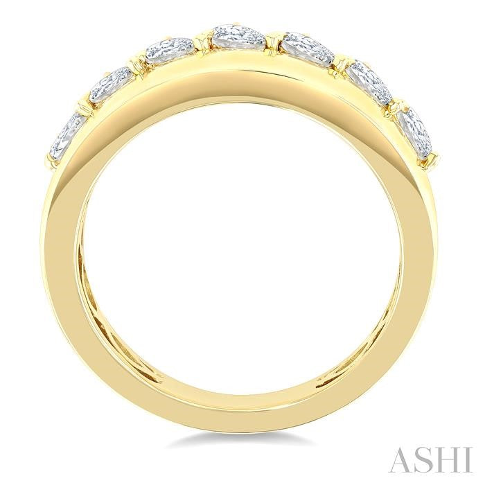 ASHI Pear Shape Diamond Fashion Wide Band 378J3PPFGYG