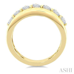 ASHI Pear Shape Diamond Fashion Wide Band 378J3PPFGYG