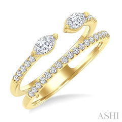 ASHI Marquise Shape Diamond Layered Fashion Ring 378L3PPFGYG