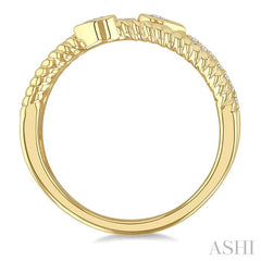 ASHI Pear Shape Three Row Diamond Band 378W7PPTGYG-PR