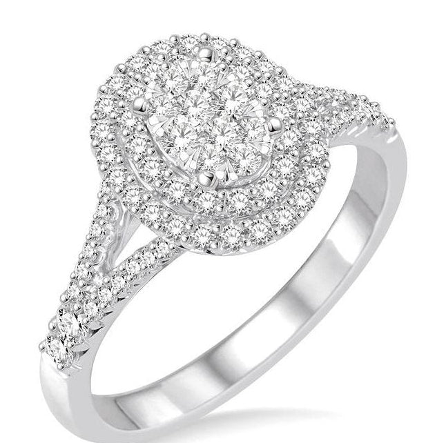 Parkplace Jewelers Oval Shape Halo Lovebright Diamond Engagement Ring 131B2PPFVWG