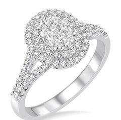 Parkplace Jewelers Oval Shape Halo Lovebright Diamond Engagement Ring 131B2PPFVWG