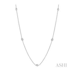 ASHI Diamond Station Necklace 990AHPPFGNKWG