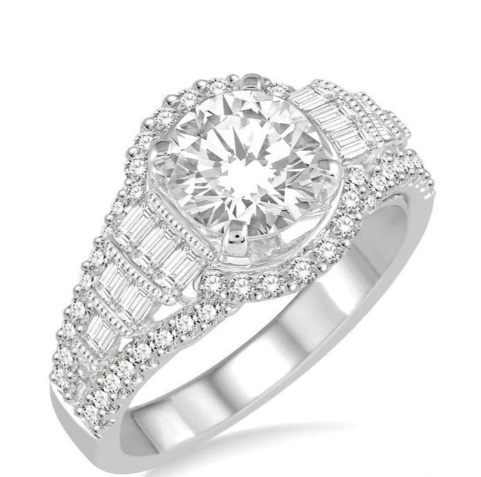 Parkplace Jewelers Round Shape Semi-Mount Diamond Engagement Ring 201D1PPFRWG-SM