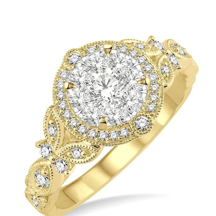 Parkplace Jewelers Round Shape Halo Lovebright Diamond Engagement Ring 140A3PPFVYW