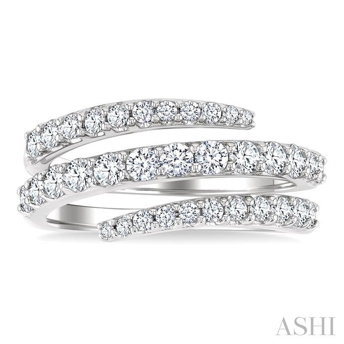 ASHI Spiral Diamond Fashion Open Band 379F1PPFGWG