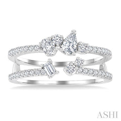 ASHI Mixed Shape Diamond Fashion Open Ring 379G3PPFGWG