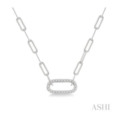 ASHI Paper Clip Diamond Fashion Pendant 998GQPPFHNKWG