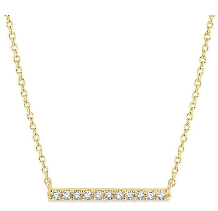 Parkplace Jewelers Bar Petite Diamond Necklace 998H0PPTSNKYG