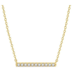 Parkplace Jewelers Bar Petite Diamond Necklace 998H0PPTSNKYG