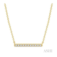 ASHI Bar Petite Diamond Necklace 998H0PPTSNKYG