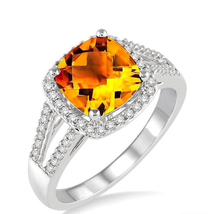 Parkplace Jewelers Cushion Shape Gemstone & Halo Diamond Ring 51366PPTSCTWG