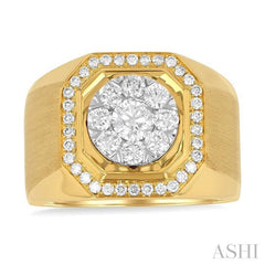 ASHI Men's Lovebright Diamond Ring 381B0PPTGYW-1.40