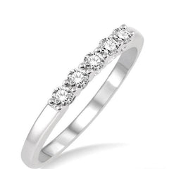 Parkplace Jewelers Round Shape 5 Stone Diamond Wedding Band 30986PPFHWG
