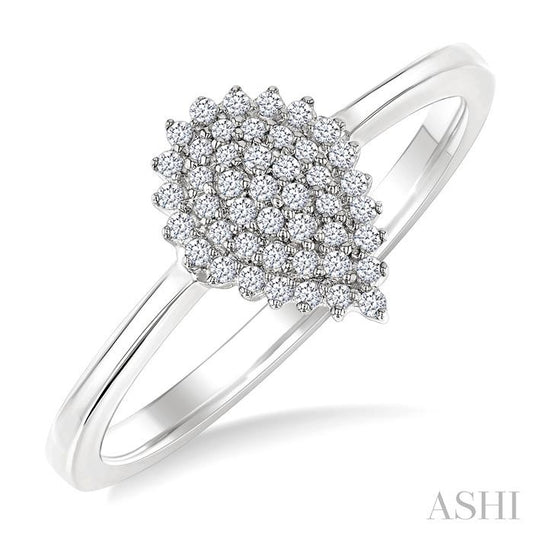 ASHI Pear Shape Petite Cluster Diamond Fashion Ring 385L8PPTSWG-PR