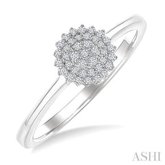 ASHI Round Shape Petite Cluster Diamond Fashion Ring 385L8PPTSWG-RD
