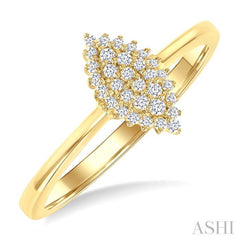 ASHI Marquise Shape Petite Cluster Diamond Fashion Ring 385L8PPTSYG-MQ