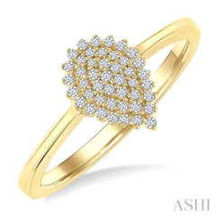 ASHI Pear Shape Petite Cluster Diamond Fashion Ring 385L8PPTSYG-PR
