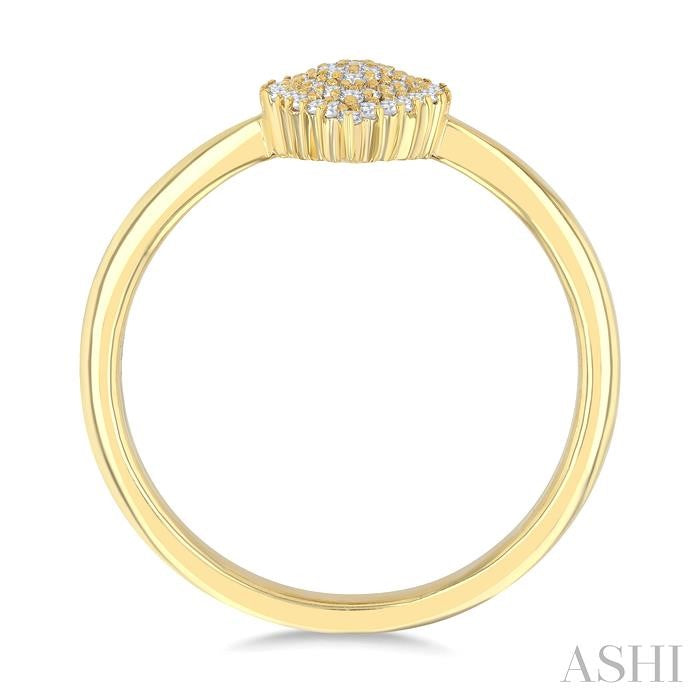 ASHI Pear Shape Petite Cluster Diamond Fashion Ring 385L8PPTSYG-PR