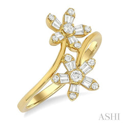 ASHI Floral Petite Diamond Fashion Ring 385N5PPTGYG