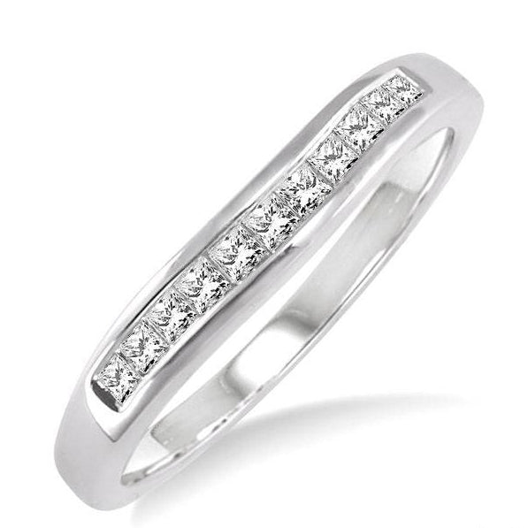Parkplace Jewelers Channel Set Curved Diamond Wedding Band 35226PPFHWG