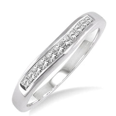 Parkplace Jewelers Channel Set Curved Diamond Wedding Band 35226PPFHWG