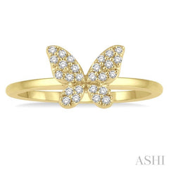 ASHI Stackable Butterfly Petite Diamond Fashion Ring 386A8PPTSYG
