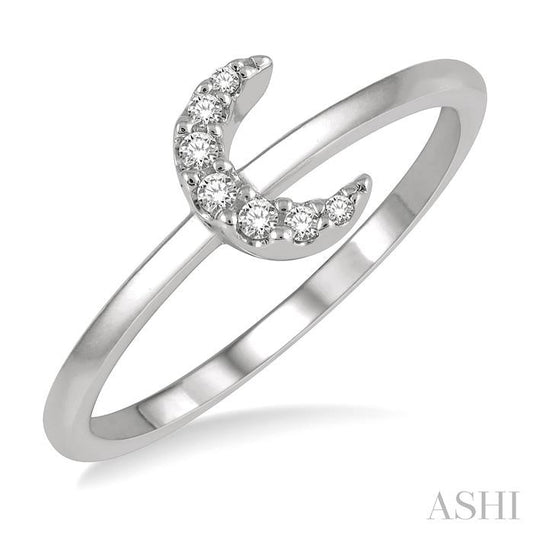 ASHI Stackable Crescent Petite Diamond Fashion Ring 387A9PPTSWG