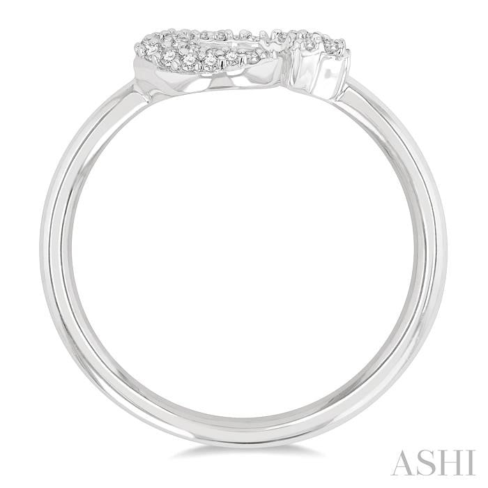 ASHI Stackable Crescent Moon & Star Petite Diamond Fashion Ring 387H8PPTSWG