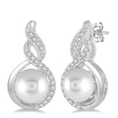 Parkplace Jewelers Pearl & Diamond Fashion Earrings 56888PPTSERWG