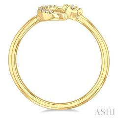 ASHI Stackable Crescent Moon & Star Petite Diamond Fashion Ring 388H9PPTSYG
