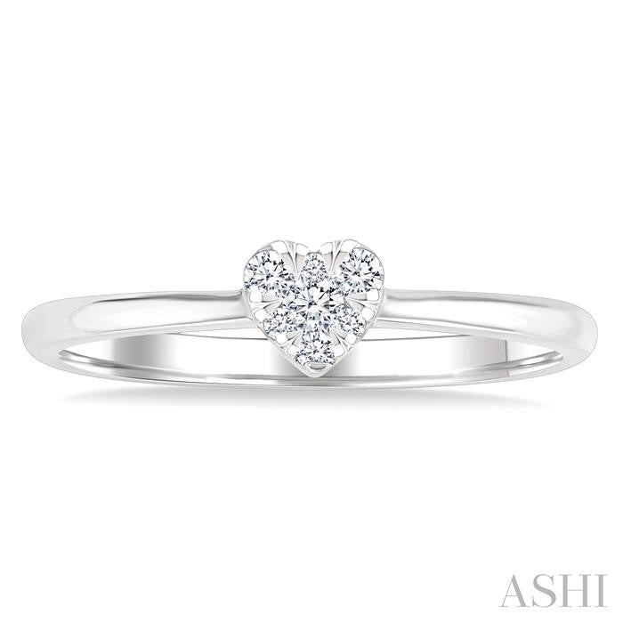 ASHI Heart Shape Lovebright Petite Diamond Fashion Ring 388L8PPTGWG-HT