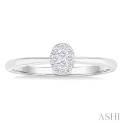 ASHI Oval Shape Lovebright Petite Diamond Fashion Ring 388L8PPTGWG-OV