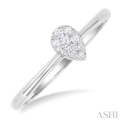 ASHI Pear Shape Lovebright Petite Diamond Fashion Ring 388L8PPTGWG-PR